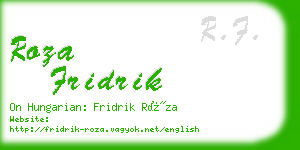 roza fridrik business card